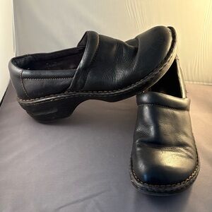 BOC‎ Born Concept BC3832 Womens Black Leather Clogs Slip On Shoes Size 10